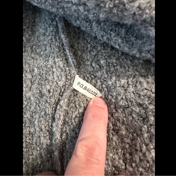 BOSTON PROPER Gray Sweater Pullover Mock Neck Peplum Long Tunic Wool Blends - Picture 9 of 10